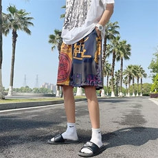 男新款夏季男装宽松百搭休闲裤子男运动短裤薄款DK107，男装牛仔裤，星座1116A-1（原606A）