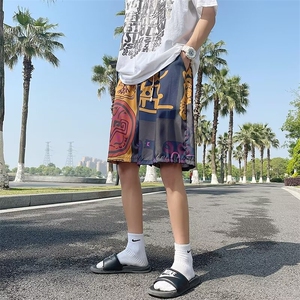 男新款夏季男装宽松百搭休闲裤子男运动短裤薄款 DK107图片