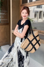 晕染背带裤女夏2025新款设计感高腰显瘦超火阔腿裤显瘦网红爆款，女装连体裤，2C087