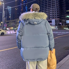 冬季新款连帽棉服男宽松保暖棉衣外套男日系潮流时尚M551-P60，男装棉衣，星座208-5
