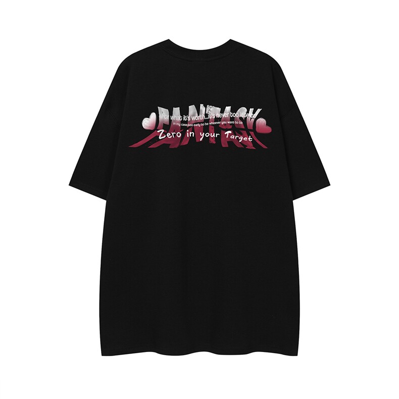 白底卡通趣味印花纯棉时尚潮流短袖T恤T6078P25控38,男装T恤,电商A268-1