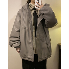 XZ213-GKMY8862-P128控148抖音品质直播供货中长款夹棉皮衣棉服，男装皮衣，星座213