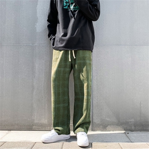 男春季潮流时尚灯草绒格子休闲长裤K00018P32图片