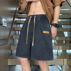 文艺拉链水洗时尚牛仔裤直脚潮ins潮流夏季DG116P36图片