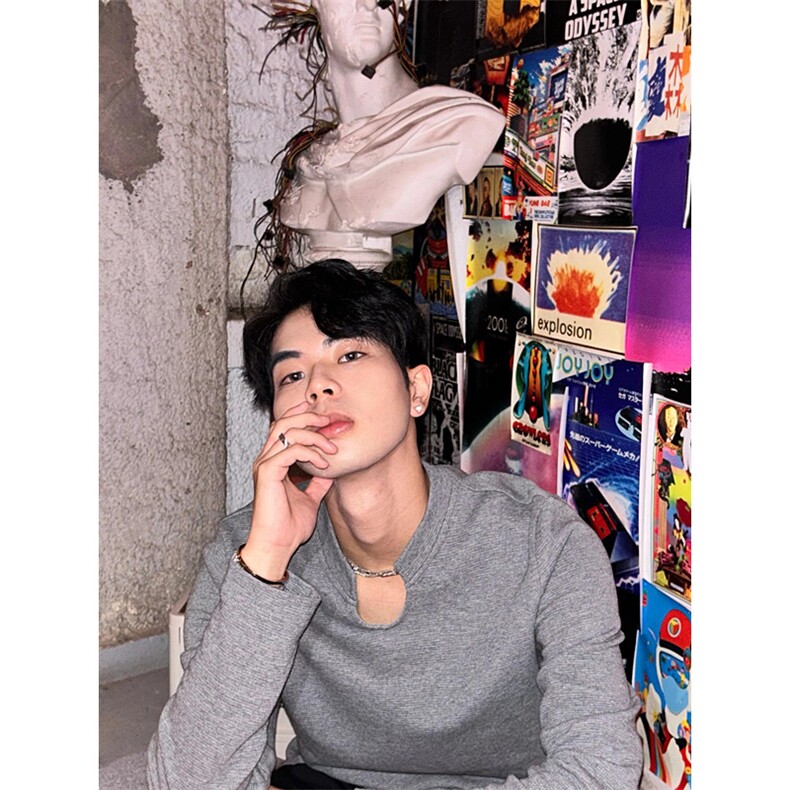 柔软薄款型男痞帅简约修身打底衫男士内搭防晒长袖T恤T169，男装防晒衣，星座1116A（原606A-3）