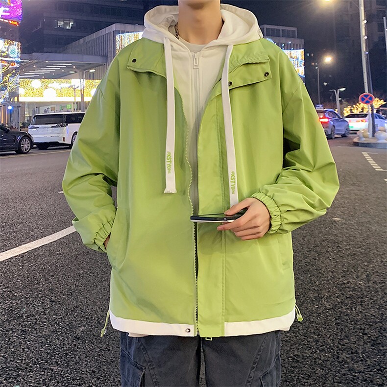 假两件连帽夹克男潮流宽松休闲外套A161-2362-P65,男装夹克,电商A161