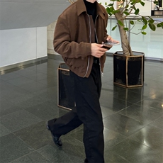 816B-JK122-P115韩冬季短款翻领夹克休闲外套，男装夹克，星座816B
