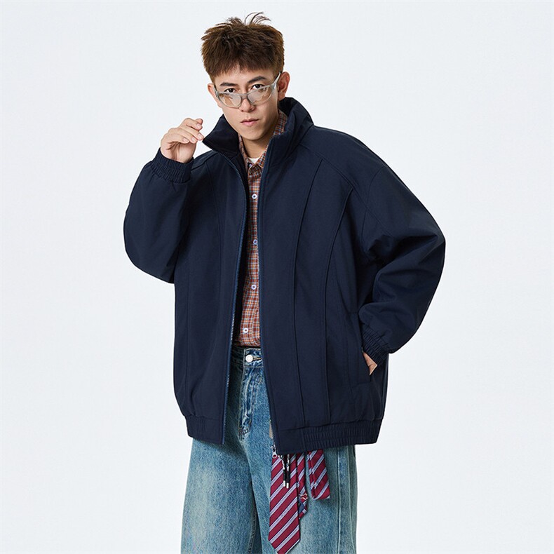 现货美式休闲加厚雪山棉衣夹克外套立领纯色三防户外工装棉服,男装夹克,电商A486-1