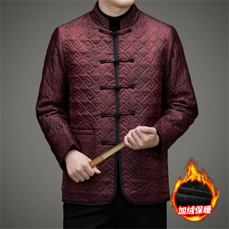 主推唐装男士冬中老年风棉衣加绒棉袄外套MJ7871-P92，男装棉衣，星座1105-3
