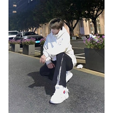 博主图侧拉链条纹牛仔裤男秋冬微喇叭cleanfit裤子-KZA39-P58，男装牛仔裤，星座1007（原301D）