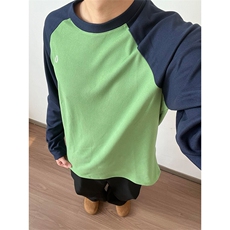 藏青拼草绿