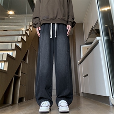新款斜切割假口袋牛仔裤XZ604-KN17-特P50控88，男装牛仔裤，星座604
