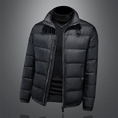 冬季新款男士90白鸭绒羽绒服潮流休闲立领外套钱塘2027-8807P310，男装羽绒服，钱塘6025