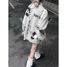 达芬奇手稿针织开衫毛衣男女慵懒风情侣上衣外套秋冬MY363，男装针织衫/毛衣，星座1116A（原606A-3）