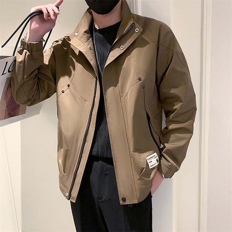 2025秋季新款夹克男士外套潮牌帅气立领男装A313-1-7001-P125,男装夹克,电商A313-1