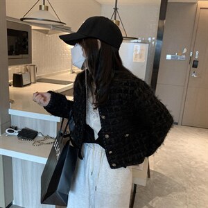 羽毛小香风开衫图片