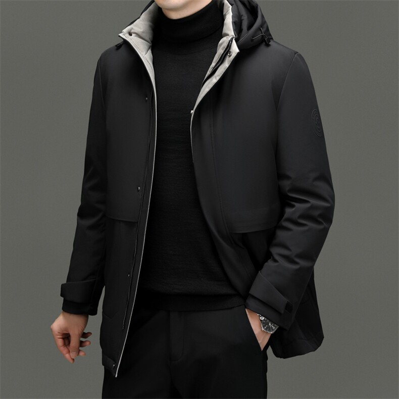 BNGDRY3993钱塘2020-2商务简约冬季厚款中年男士90鹅绒羽绒服P315,男装羽绒服,钱塘207-2