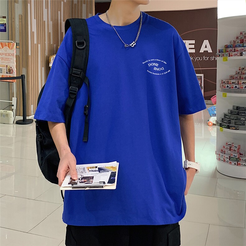 港风200g纯棉夏季新款短袖T恤字母印花简约新潮T6013P25控38,男装T恤,电商A268A