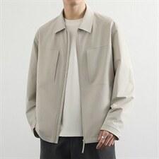 2026年春新款通勤外套行政上衣男士简约翻领休闲夹克，男装夹克，星座914