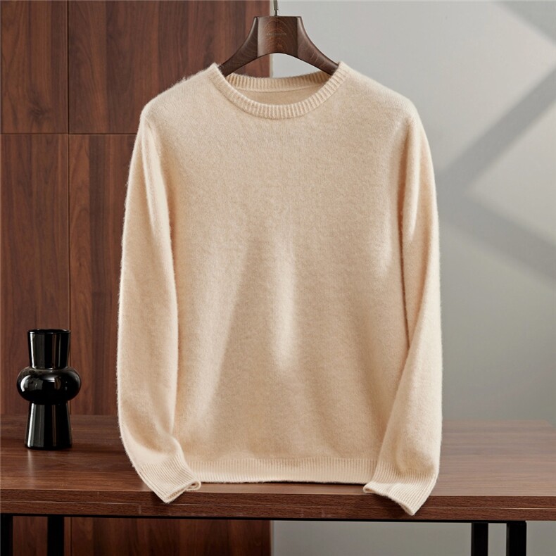 2025年秋季套头圆领长袖青春流行时尚百搭休闲男士基础大众，男装针织衫/毛衣，蒂暖羊绒