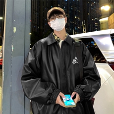 特批港风夜景时尚五角星印花翻领皮夹克A247-TPF452特批85，男装夹克，电商A247