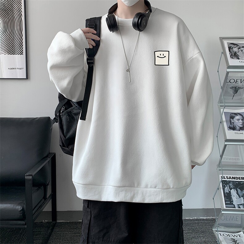 S6316-P28 秋季圆领卫衣男大码韩版宽松长袖外套图片