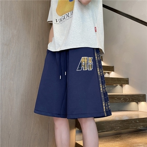 夏季新款格子织带设计感舒适宽松休闲短裤B315-K25403-特p30控58图片