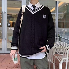 针织毛衣V领流行慵懒简约ins时尚新款日系文艺气质，男装针织衫/毛衣，星座410-6（原星座1304-1）