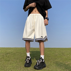 夏季美式运动短裤男潮牌ins宽松篮球裤潮流休闲球裤薄款大裤衩子，男装牛仔裤，电商A099