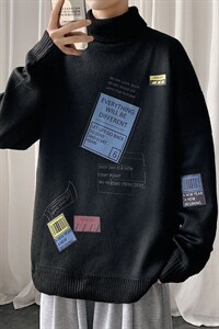 ！数据款2021高品质男士高领毛衣百搭潮牌保暖针织衫M703P60图片