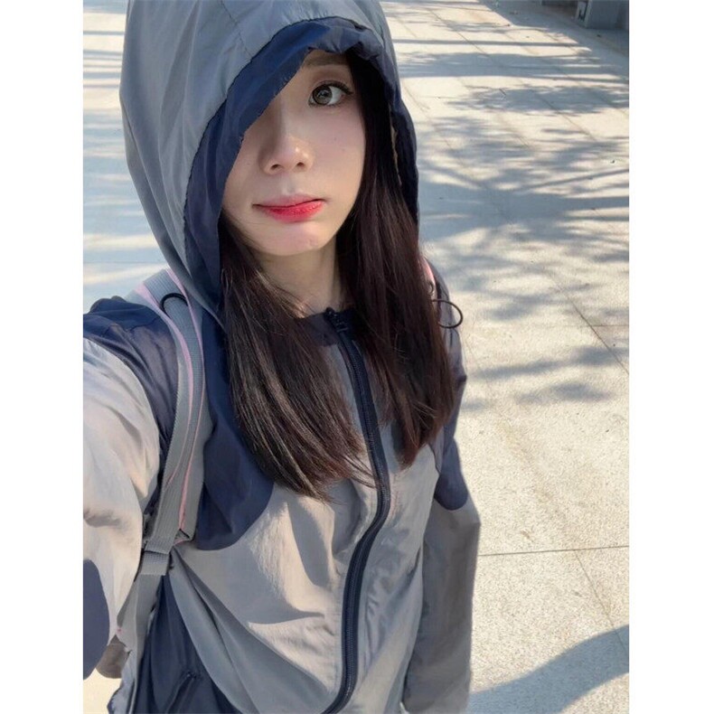 【有货】FSY01CC-特P42轻薄撞色连帽防晒服男女夏季薄款外套,男装防晒衣,星座1007（原301D）
