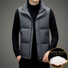 BAMJ-8988钱塘2020-2中年男士商务休闲简约冬季后羽绒马甲P160，男装羽绒服，钱塘207-2