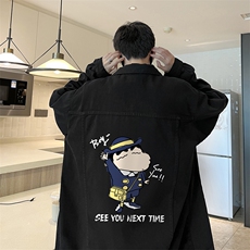 牛仔夹克男大码牛仔外套男茄克NJ77240-P60加绒款-P75，男装夹克，电商A040