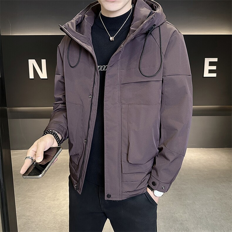 新款秋冬二棉连帽冲锋衣加棉外套男士棉服,男装棉衣,星座703-1