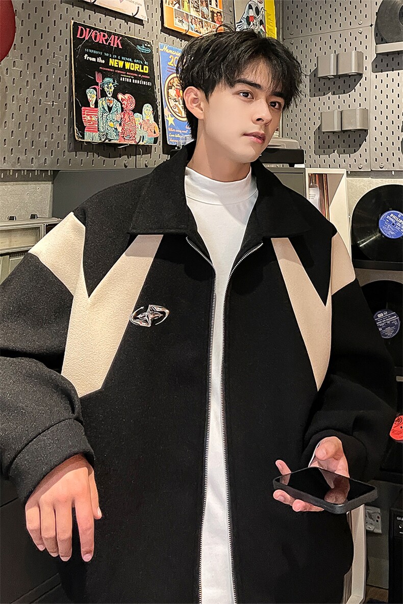 男装夹克2026秋冬季新款呢料毛呢大衣男生外套XZ514-2-F591-P115,男装夹克,星座514-2(原B239)