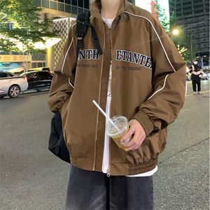 港风秋款夜景字母印花时尚百搭防水夹克A247-F345 特批65控98图片