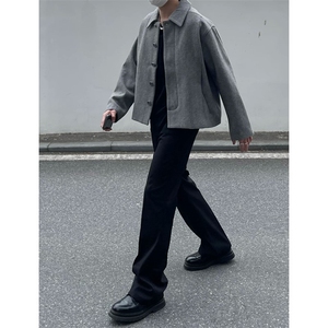 量大优 垂感冰丝西裤cleanfit黑色休闲裤微喇vibe裤子XK175-特P35图片