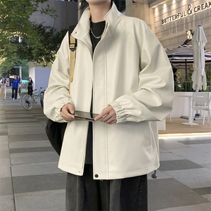 美式复古机车皮夹克秋冬季新款鳄鱼pu皮宽松外套 A436-112-P90图片