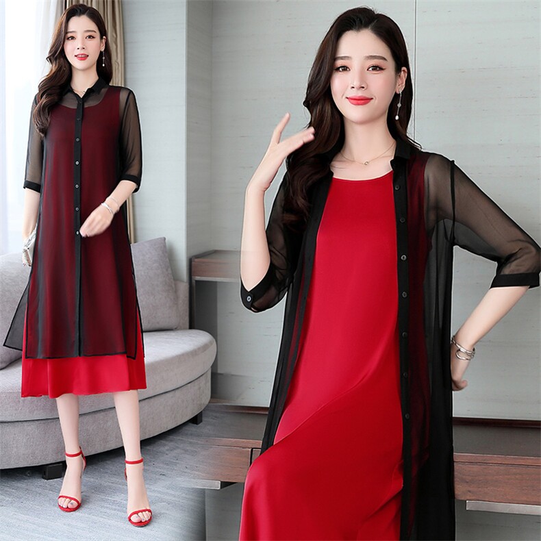 高级知性风中长款外搭高级女薄款2024夏季新款妈妈空调防晒衫，女装衬衫，阿舍尔精品