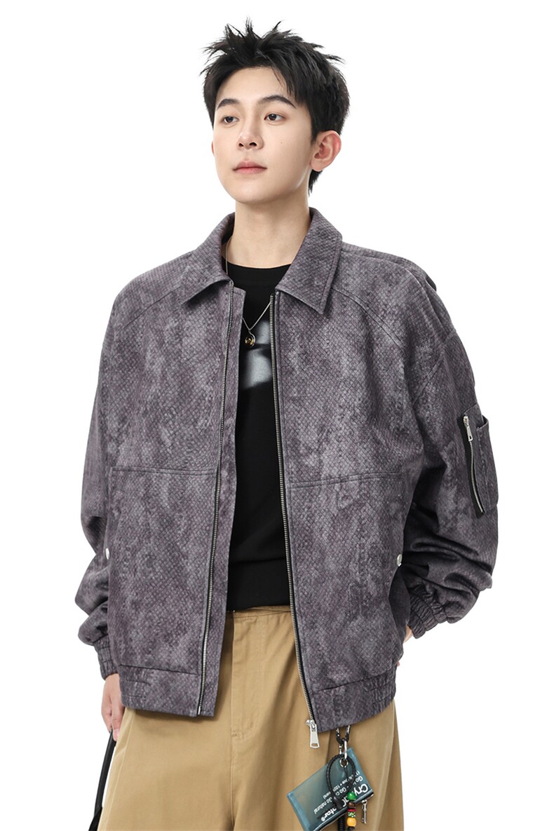 美式翻领痞帅夹克外套男2025新款秋季潮牌休闲上衣服Q5559-P75,男装夹克,星座610（原A335）