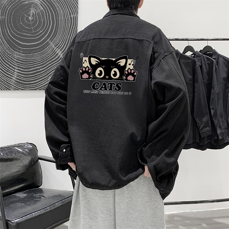 牛仔夹克男大码牛仔外套男茄克NJ77389-P60,男装夹克,电商A040
