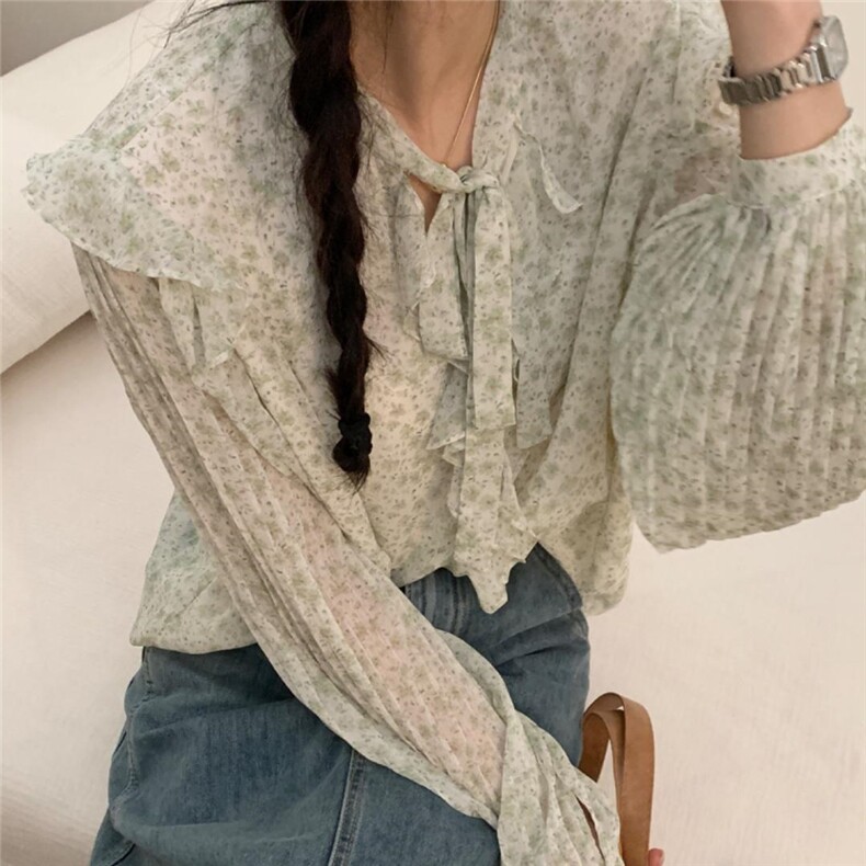 夏季新款韩系碎花连衣裙，女装连衣裙，三文鱼