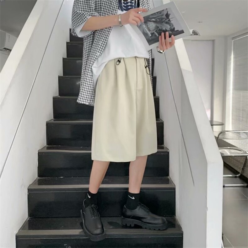 坠感西装短裤男夏季潮牌休闲小西裤韩版宽松直筒五分裤DX2166-p28,男装牛仔裤,星座1008-1