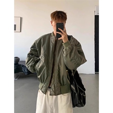 美式复古棉服男款秋冬季新款加绒加厚棒球领外套棉衣JMY802-P80，男装棉衣，星座208-5