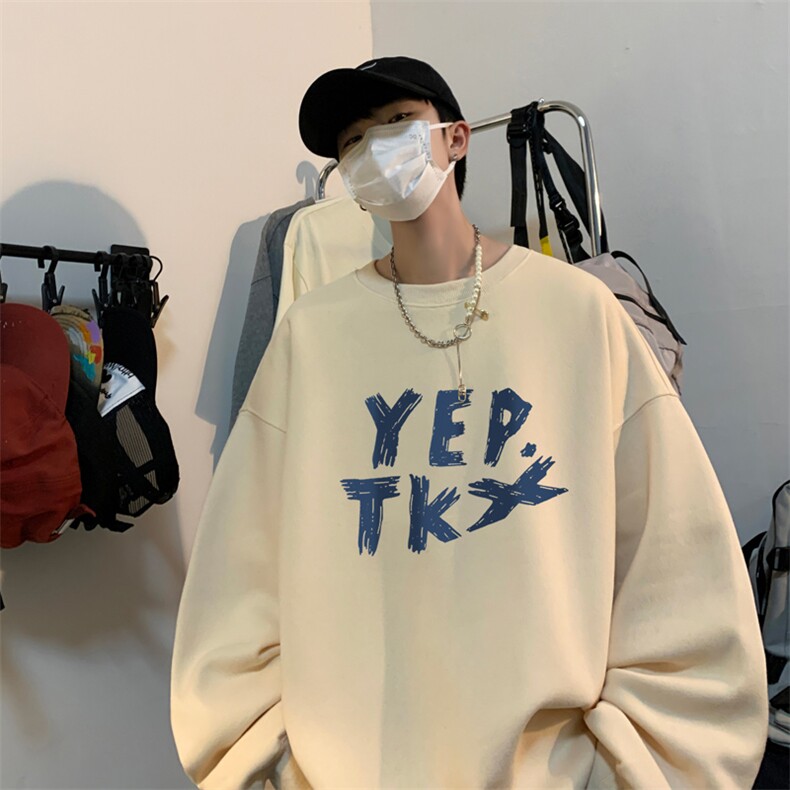 ！ 圆领卫衣男装港风长袖T恤男外套男WY146-P28图片