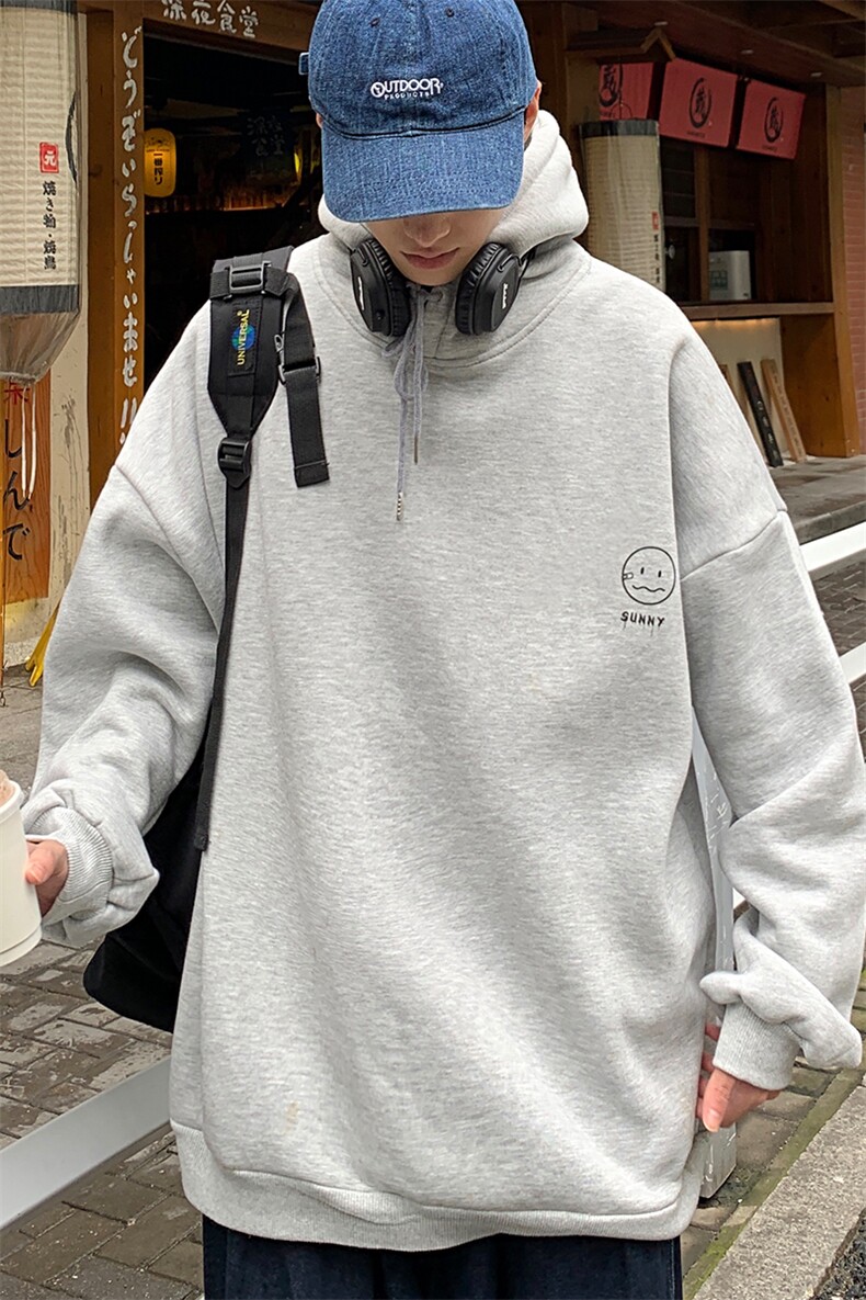 A040-WY2072-P40连帽卫衣男加肥加大码胖子棒球服外套,男装卫衣,电商A040