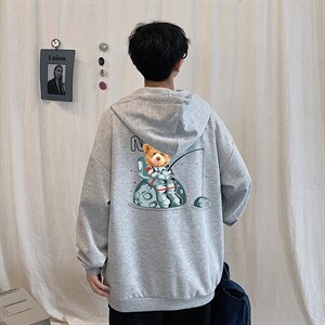 KS21251-P38 连帽开衫卫衣男运动外套大码班服图片