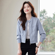 2025早春秋季新款小个子外套皮夹克女装短款衣服时尚休闲上衣开衫，女装皮衣，美拉德工厂直营店