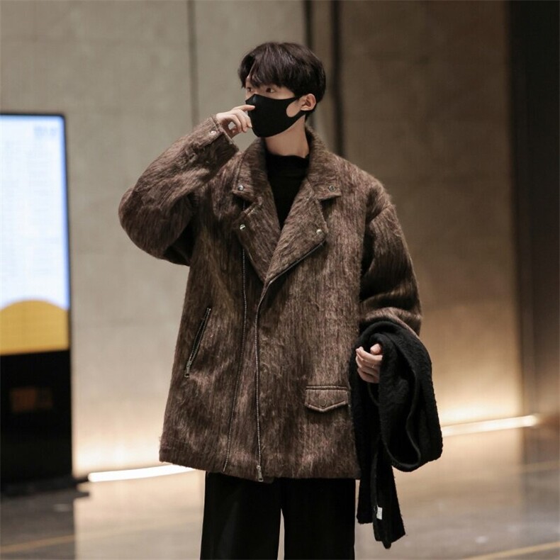 秋冬季短款毛呢大衣男韩系高级感痞帅夹克外套812-F651-P118控148,男装夹克,星座812