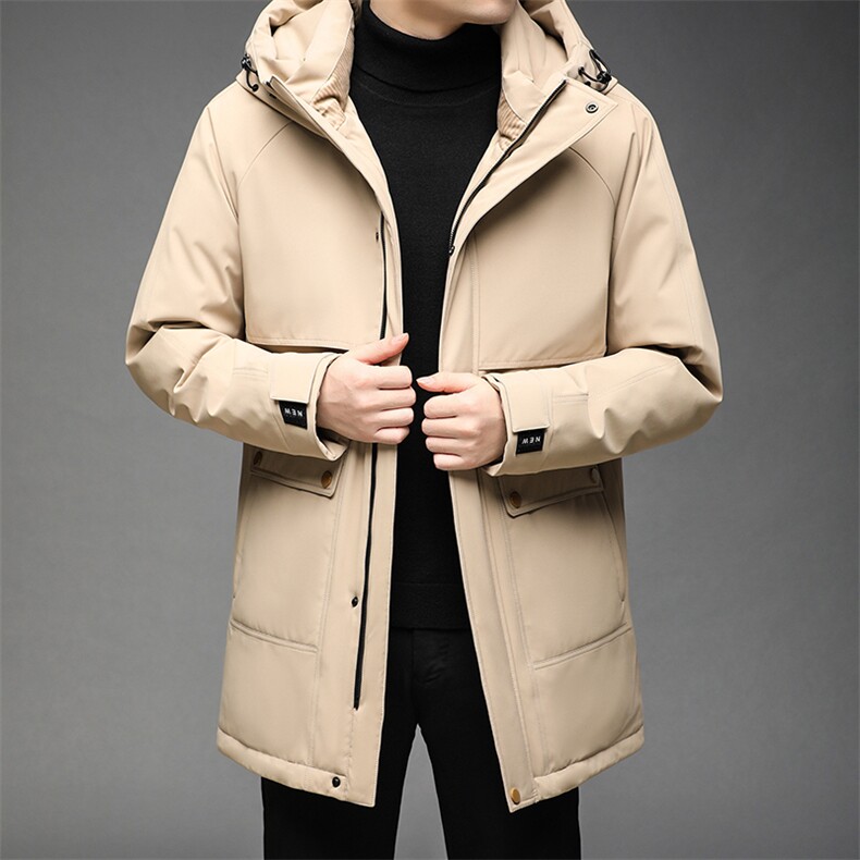 冬季新款中老年休闲连帽羽绒服男士外套爸爸装上衣QLMF8621-P315,男装羽绒服,电商B212（原钱塘6029）